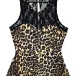 GUESS Top Damskie Czarny Zwierzęcy S - zdjęcie 1