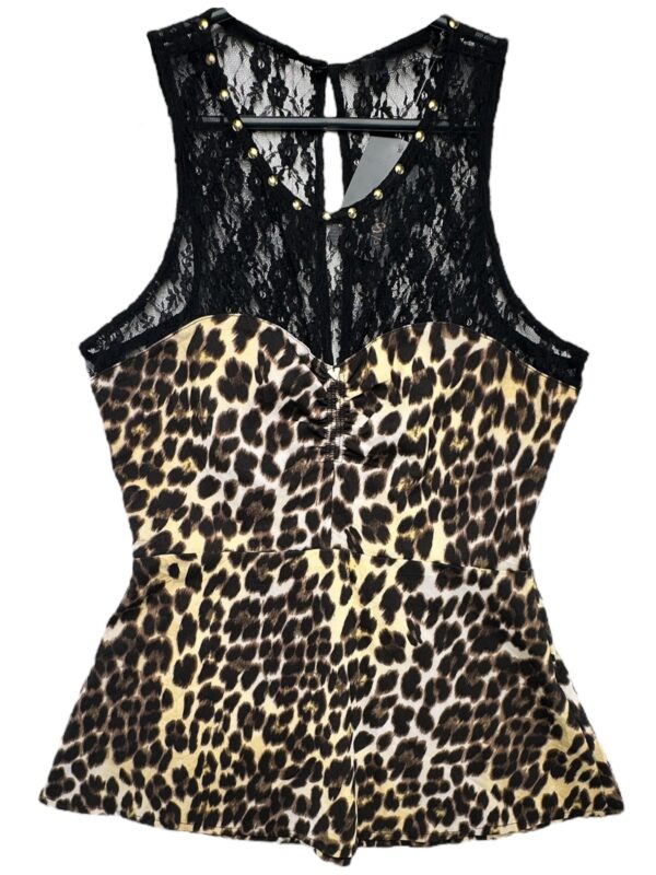 GUESS Top Damskie Czarny Zwierzęcy S