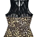 GUESS Top Damskie Czarny Zwierzęcy S - zdjęcie 2