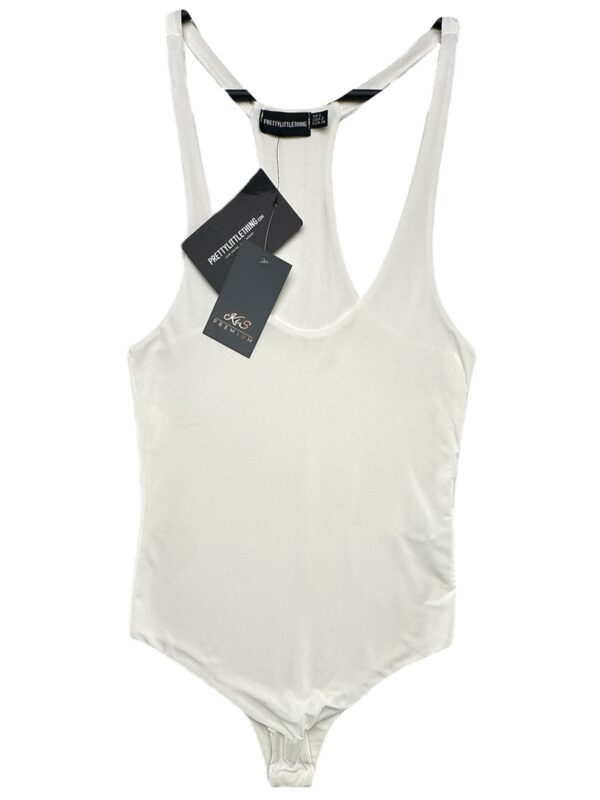 PRETTYLITTLETHING Body Damskie Ecru XS