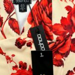 BOOHOO Top Damski Beżowy Kwiatowy M - zdjęcie 3