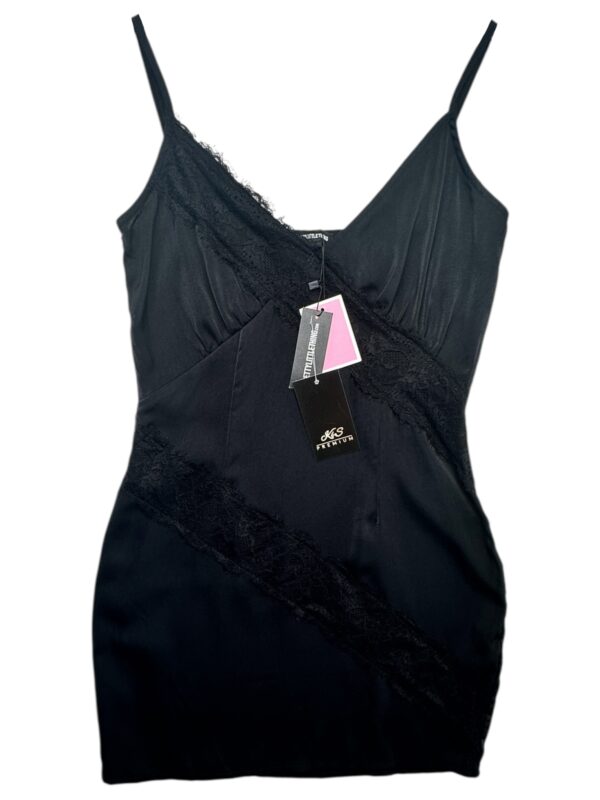 PRETTYLITTLETHING Sukienka Damska Czarna S Poliester