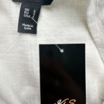 NEW LOOK Top Damski Biały S Haft - zdjęcie 3