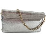 RIVER ISLAND Torebka Damska Srebrna Cyrkonie ONE SIZE - zdjęcie 3