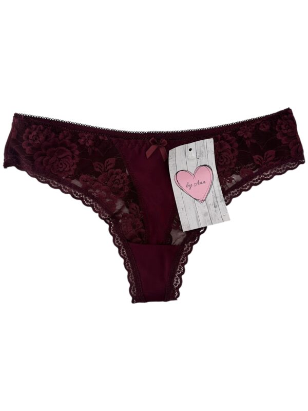 NADIZI Majtki Damskie Bordowe Koronkowe M