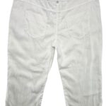GEORGE Spodnie Damskie Białe 3XL Len - zdjęcie 2