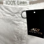 GEORGE Spodnie Damskie Białe 3XL Len - zdjęcie 3