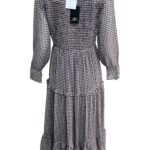 SAVIDA Sukienka Damska Czarna Pepitka XL - zdjęcie 2