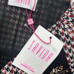 SAVIDA Sukienka Damska Czarna Pepitka XL - zdjęcie 3