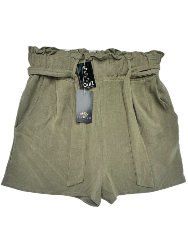 QUIZ Szorty Damskie Zielone L Len