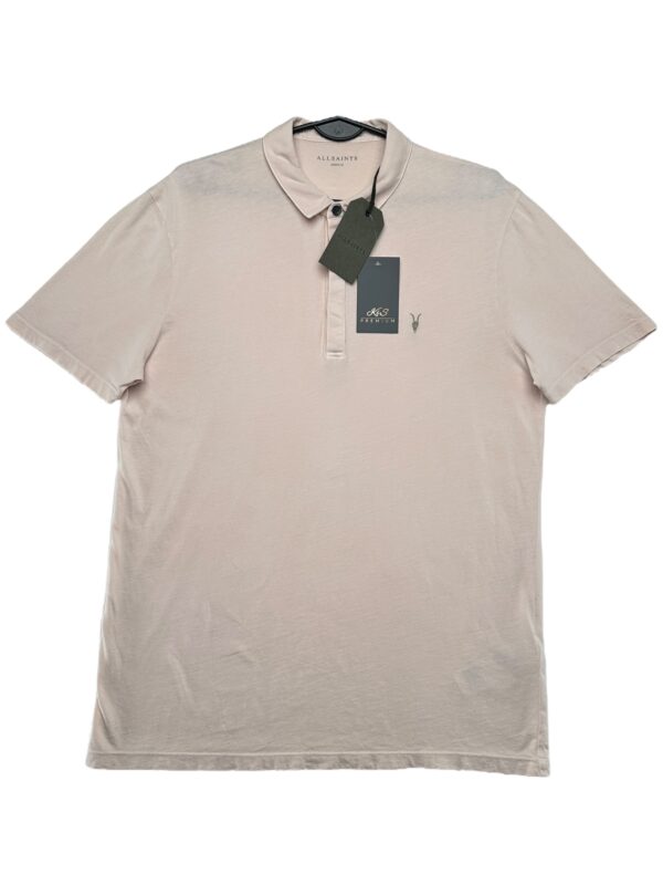 ALLSAINTS Polo Męskie Beżowe M Bawełna