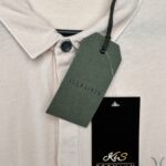 ALLSAINTS Polo Męskie Beżowe M Bawełna - zdjęcie 3