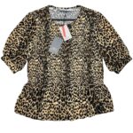 OASIS Bluzka Damska Beżowa Zwierzęcy S - zdjęcie 1