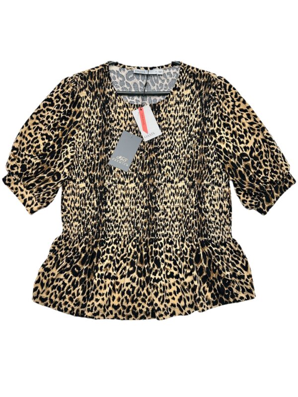 OASIS Bluzka Damska Beżowa Zwierzęcy S