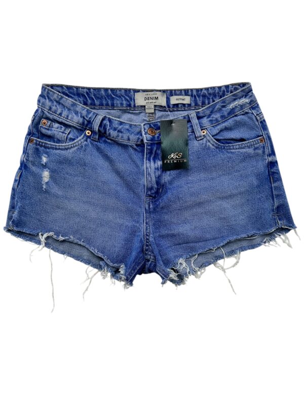 NEW LOOK Szorty Damskie Niebieskie Przetarcia L