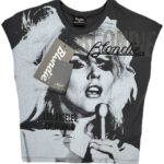 PRIMARK Koszulka Damska Czarna Blondie XS - zdjęcie 1