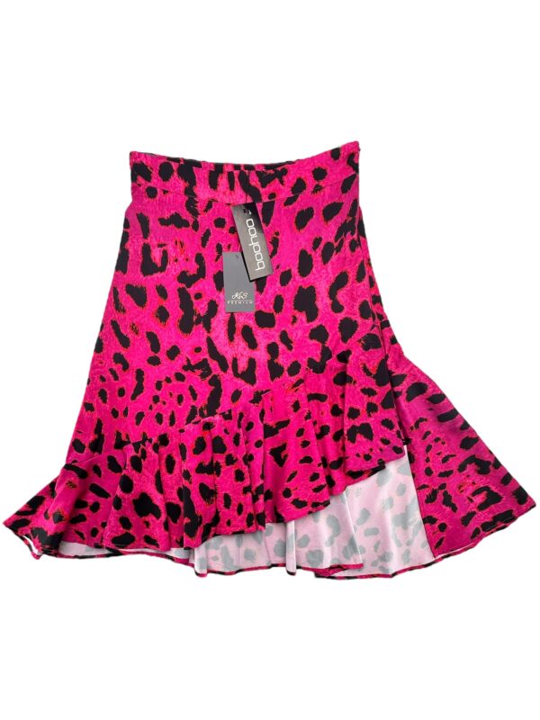 BOOHOO Spódnica Damska Różowa Wzór Zwierzęcy M