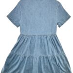 DENIM CO Sukienka Damska Niebieska S - zdjęcie 2