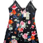 TED BAKER Sukienka Damska Czarna Kwiatowa XXL - zdjęcie 1