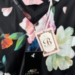 TED BAKER Sukienka Damska Czarna Kwiatowa XXL - zdjęcie 3