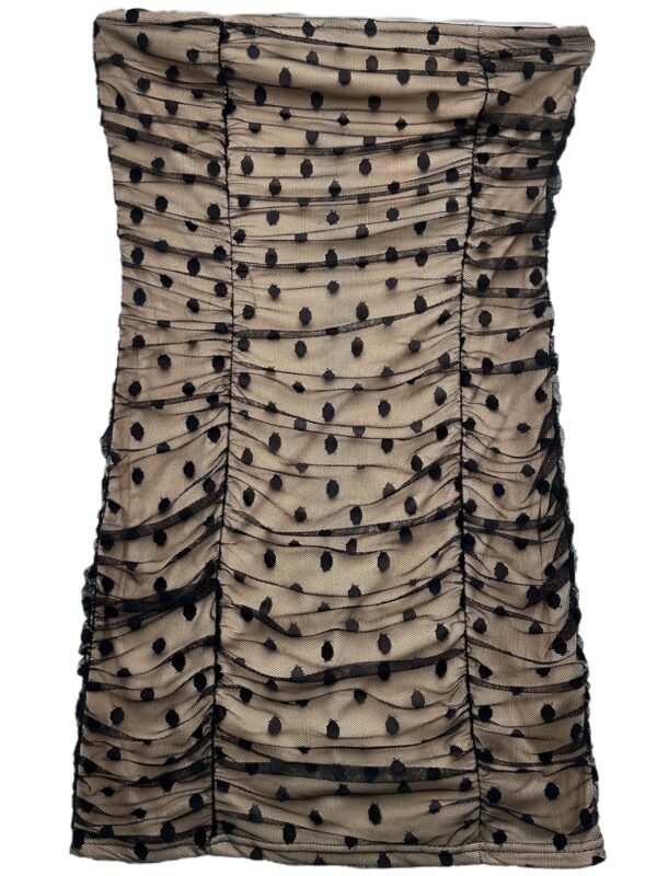 SAINT GENIES Sukienka Damska Beżowa Groszki S