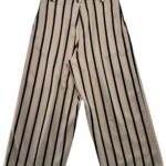 MISSI LONDON Spodnie Damskie Beżowe Paski S - zdjęcie 2