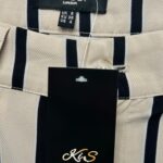 MISSI LONDON Spodnie Damskie Beżowe Paski S - zdjęcie 3