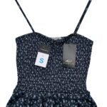 PRIMARK Top Damski Czarne Kwiatowe S - zdjęcie 1