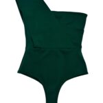 PRETTYLITTLETHING Body Damskie Zielone XS - zdjęcie 1