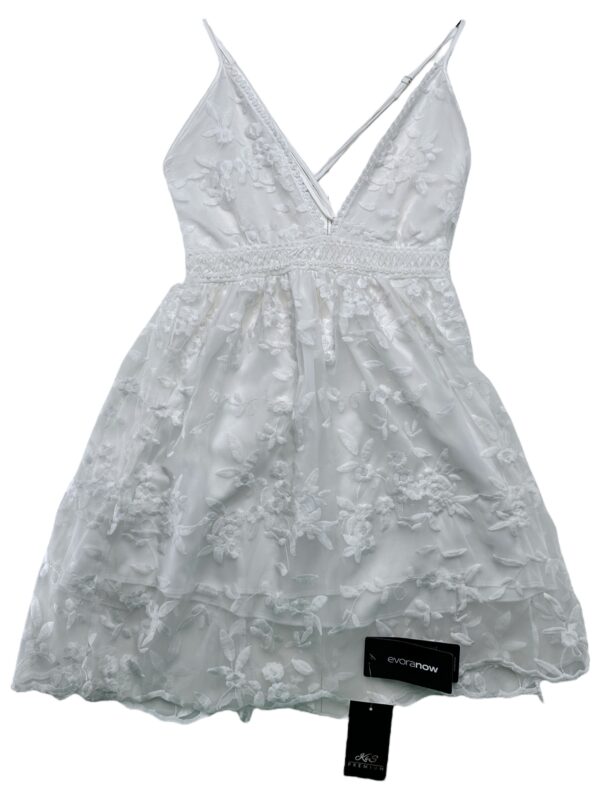 EVORANOW Sukienka Damska Biała Koronkowa S