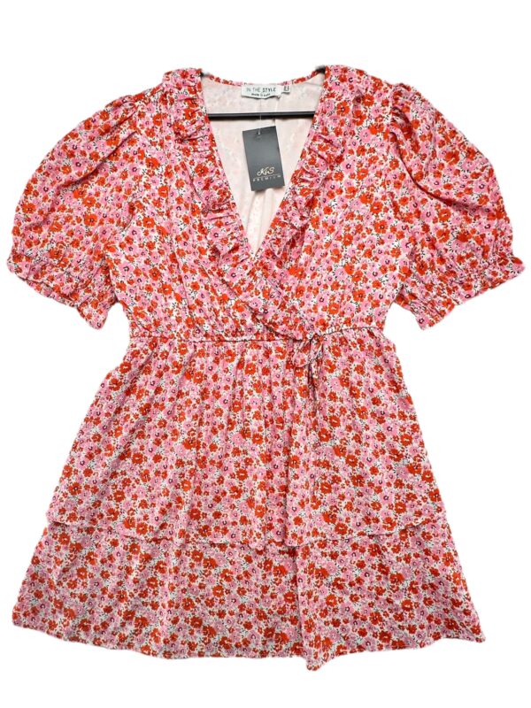IN THE STYLE Sukienka Damska Czerwona Kwiaty XL