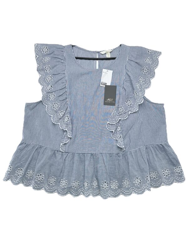 H&M Bluzka Damska Niebieska Koronkowe Detale XL