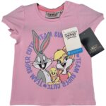 LOONEY TUNES Koszulka Dziecięca Różowa Nadruk 80 - zdjęcie 1