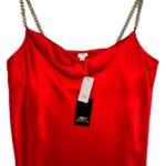 RIVER ISLAND Top Damski Czerwony S - zdjęcie 1