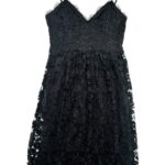 BOOHOO Sukienka Damska Czarna Koronkowa M - zdjęcie 1