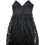 BOOHOO Sukienka Damska Czarna Koronkowa M - zdjęcie 2