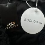 BOOHOO Sukienka Damska Czarna Koronkowa M - zdjęcie 3