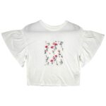 NEXT Koszulka Dziecięce Biała Kwiaty 128 - zdjęcie 1