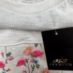 NEXT Koszulka Dziecięce Biała Kwiaty 128 - zdjęcie 3