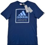 ADIDAS Koszulka Dziecięca Niebieska Logo 164 - zdjęcie 1