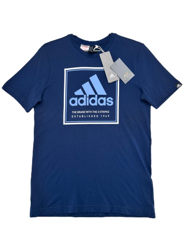 ADIDAS Koszulka Dziecięca Niebieska Logo 164