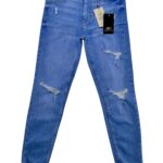 PRIMARK Jeansy Damskie Niebieskie Przetarte M - zdjęcie 1