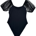 PRIMARK Body Damskie Czarne Koronkowe Rękawy L - zdjęcie 2