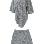 INCERUN Komplet Damski Czarny Geometryczny XXL - zdjęcie 1