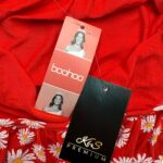 BOOHOO Sukienka Damska Czerwona Kwiatowy M - zdjęcie 3