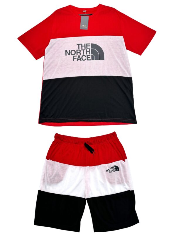 INSPIROWANA THE NORTH FACE Komplety Męskie Czarno-Czerwono-B