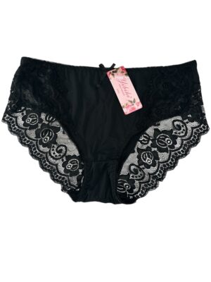 YIBIKE Majtki Damskie Czarne Koronkowe 3XL 2-Pack