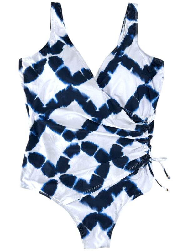 NEXT Strój kąpielowy Damski Niebieski Tie dye 5XL