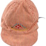 DEBENHAMS Czapka Dziecięca Pomarańczowa Paski 68 - zdjęcie 2