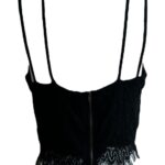 INFLUENCE Top Damski Czarny Koronkowy L - zdjęcie 2